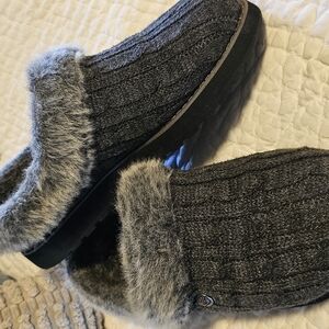 Sketchers From Bobs, Gray Knit Women's Clogs, Size 8